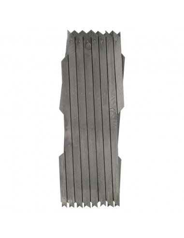 Recinzione a Traliccio 5 pz in Massello Abete Grigio 180x30 cm