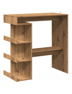 Tavolo da Bar con Ripiani Rovere 100x50x101,5 cm in Truciolato 2