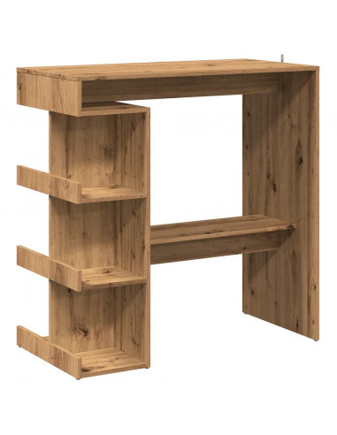 Tavolo da Bar con Ripiani Rovere 100x50x101,5 cm in Truciolato