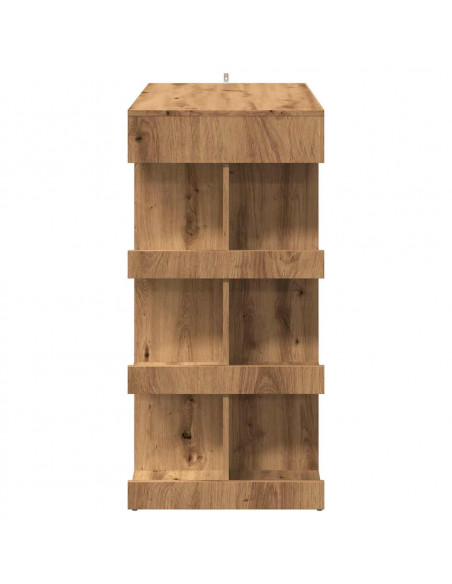 Tavolo da Bar con Ripiani Rovere 100x50x101,5 cm in Truciolato