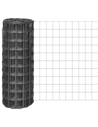 Recinzione Euro in Acciaio 25x1 m Grigia