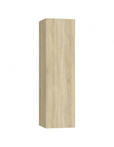 Set di Mobili Porta TV 3 pz Rovere Sonoma in Legno Multistrato