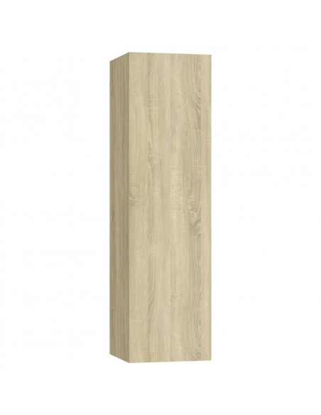 Set di Mobili Porta TV 3 pz Rovere Sonoma in Legno Multistrato
