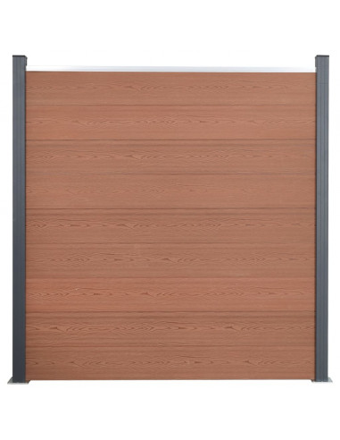 Set Pannello di Recinzione Marrone 180x186 cm in WPC