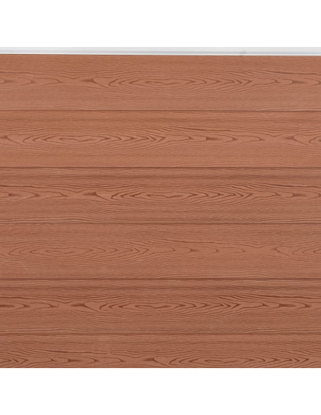 Set Pannello di Recinzione Marrone 180x186 cm in WPC