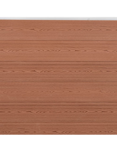 Set Pannello di Recinzione Marrone 353x186 cm in WPC
