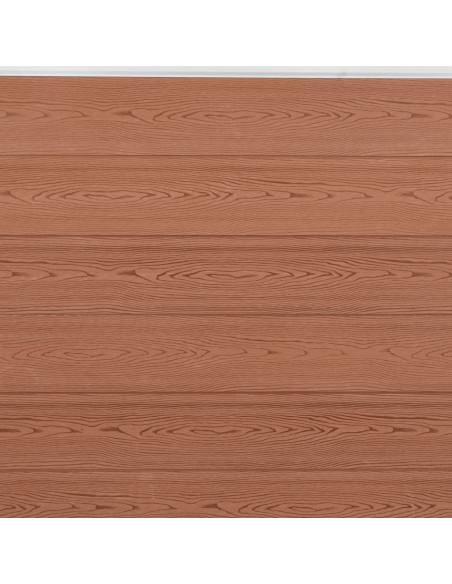 Set Pannello di Recinzione Marrone 699x186 cm in WPC