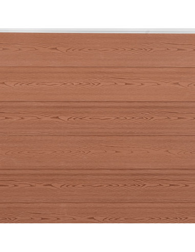 Set Pannello di Recinzione Marrone 526x186 cm in WPC