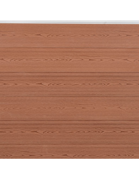Set Pannello di Recinzione Marrone 872x186 cm in WPC