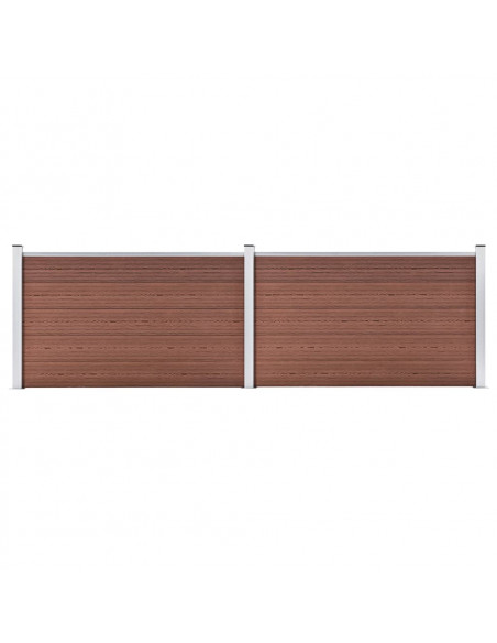 Pannello di Recinzione in WPC 353x106 cm Marrone