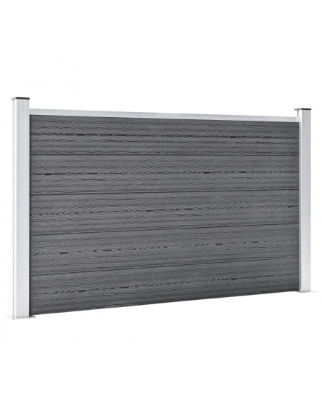 Recinzione da Giardino in WPC 699x106 cm Grigia