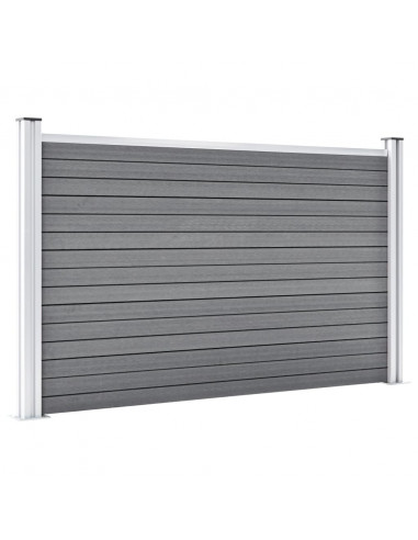 Recinzione da Giardino in WPC 699x106 cm Grigia