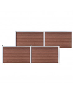 Pannello di Recinzione in WPC 699x106 cm Marrone 2