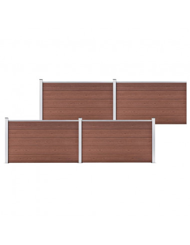 Pannello di Recinzione in WPC 699x106 cm Marrone