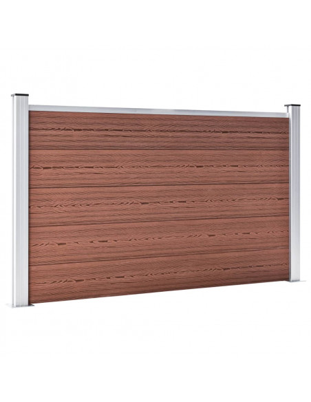 Pannello di Recinzione in WPC 699x106 cm Marrone