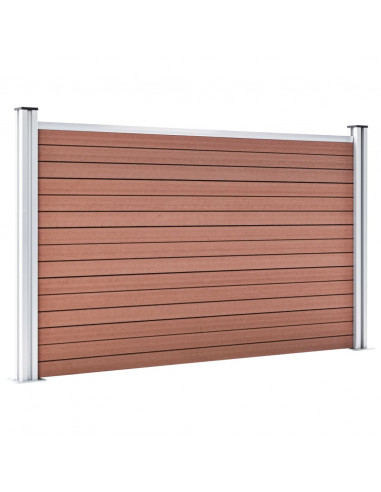 Pannello di Recinzione in WPC 699x106 cm Marrone