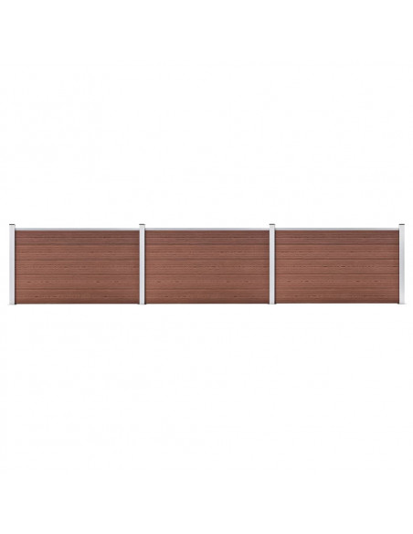 Pannello di Recinzione in WPC 526x106 cm Marrone