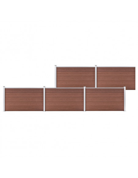 Pannello di Recinzione in WPC 872x106 cm Marrone