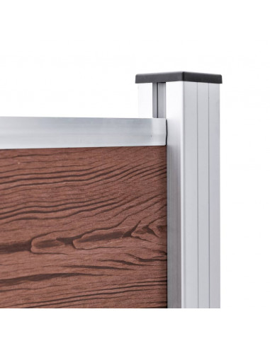 Pannello di Recinzione in WPC 872x106 cm Marrone