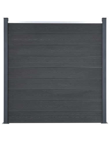 Set Pannello di Recinzione Grigio 180x186 cm in WPC