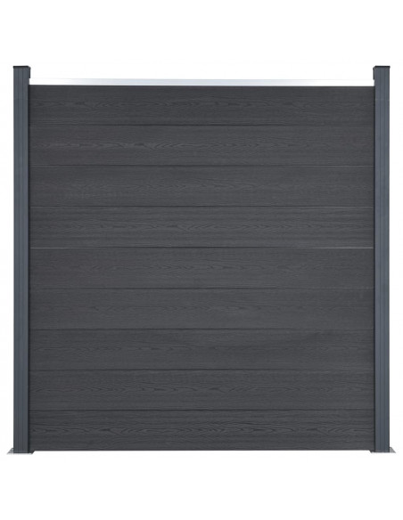 Set Pannello di Recinzione Grigio 180x186 cm in WPC