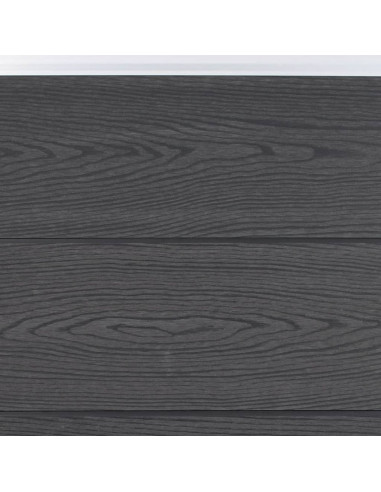 Set Pannello di Recinzione Grigio 180x186 cm in WPC