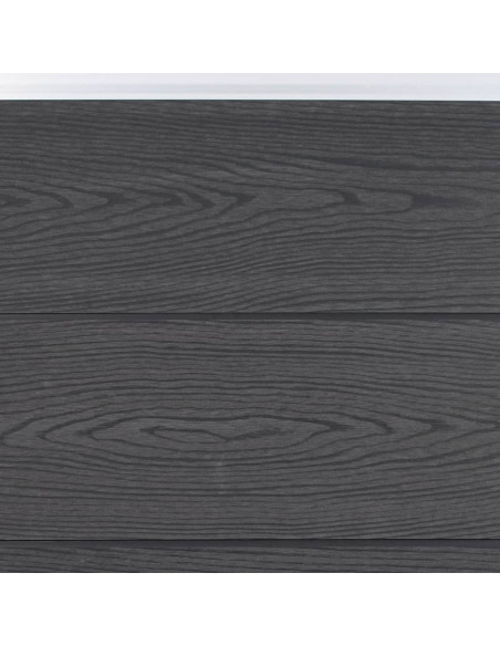 Set Pannello di Recinzione Grigio 180x186 cm in WPC
