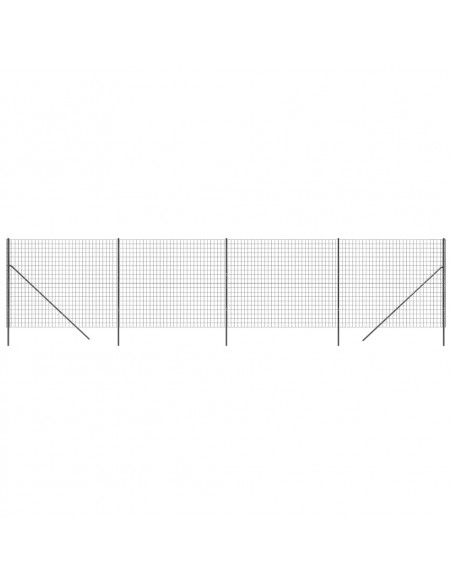 Recinzione Metallica Antracite 2,2x10 m in Acciaio Zincato