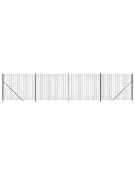 Recinzione Metallica con Flangia Antracite 2x10 m