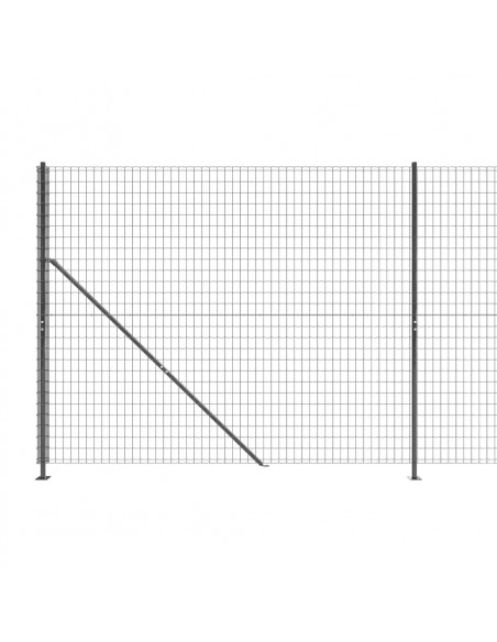Recinzione Metallica con Flangia Antracite 2x10 m