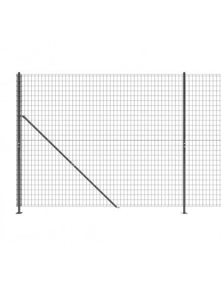 Recinzione Metallica con Flangia Antracite 1,8x10 m