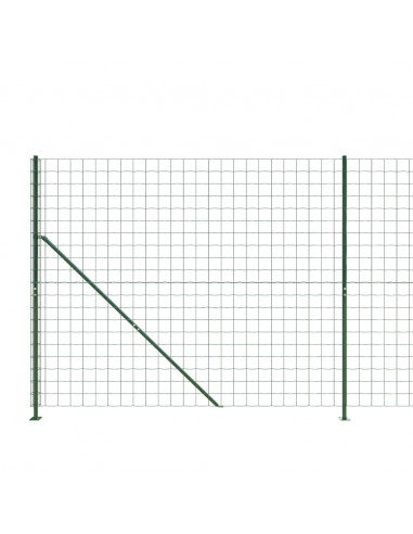 Recinzione Metallica con Flangia Verde 2,2x10 m