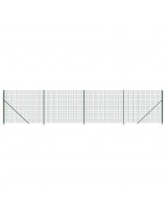Recinzione Metallica con Flangia Verde 2x10 m 2