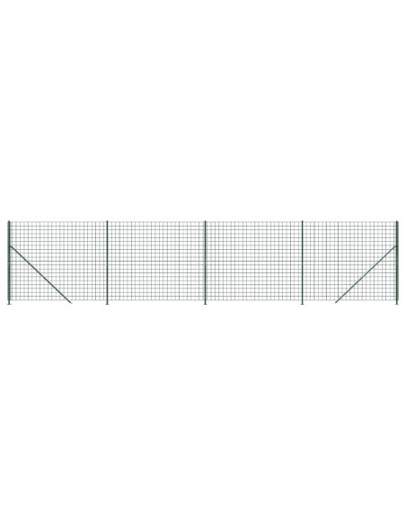 Recinzione Metallica con Flangia Verde 2x10 m