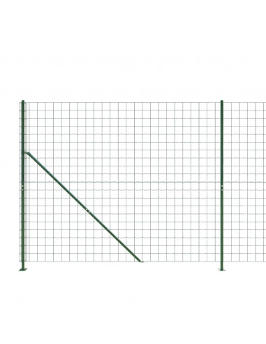 Recinzione Metallica con Flangia Verde 2x10 m