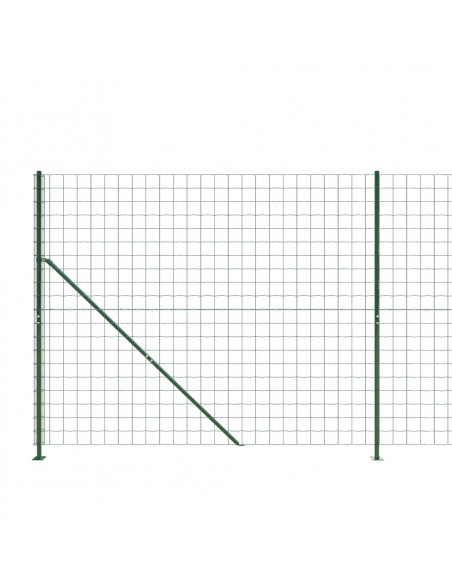 Recinzione Metallica con Flangia Verde 2x10 m