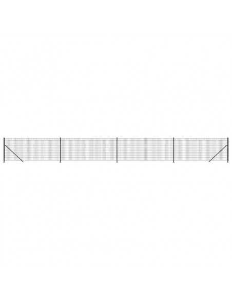 Recinzione Metallica con Flangia Antracite 1,1x10 m