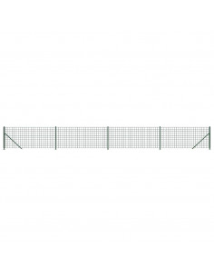 Recinzione Metallica con Flangia Verde 0,8x10 m 2