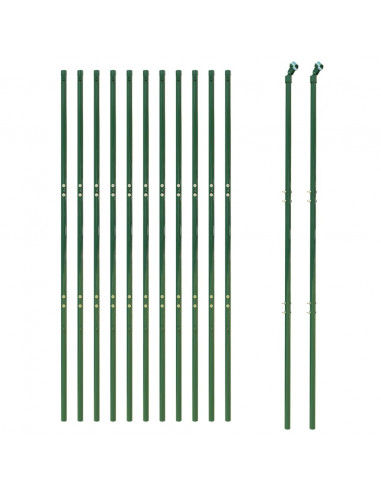 Recinzione Metallica Verde 1,6x25 m in Acciaio Zincato