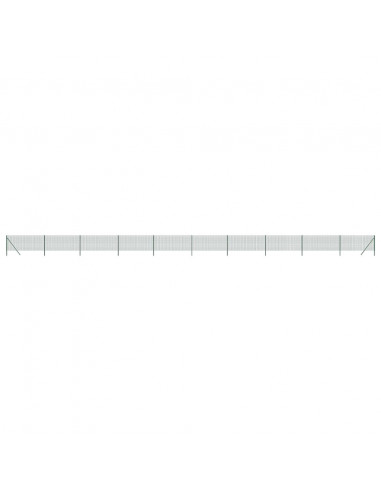 Recinzione Metallica Verde 0,8x25 m in Acciaio Zincato