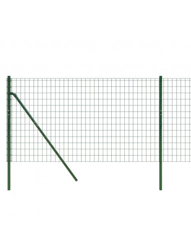 Recinzione Metallica Verde 0,8x25 m in Acciaio Zincato