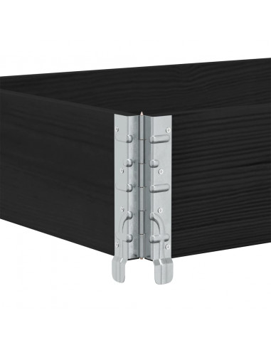 Paretali per Pallet 3 pz Neri 150x50cm Legno Massello di Pino