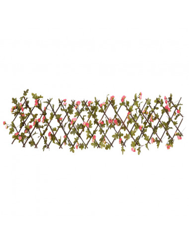 Traliccio Edera Artificiale Espandibile Rosa Scuro 180x20 cm