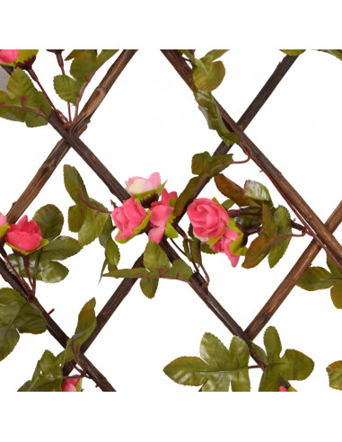 Traliccio Edera Artificiale Espandibile Rosa Scuro 180x20 cm
