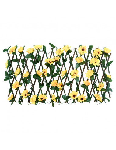 Traliccio Edera Artificiale Espandibile 5pz Giallo 180x20 cm