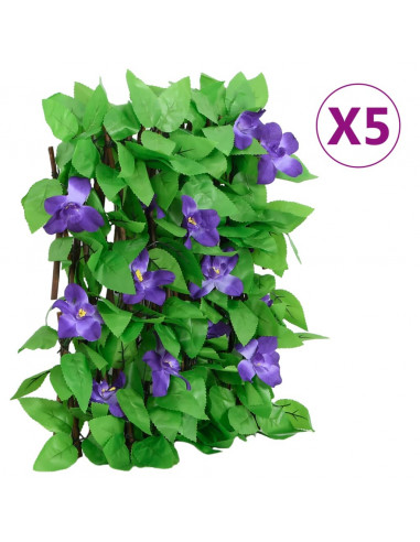 Traliccio Edera Artificiale Espandibile 5 pz Verde 180x20 cm