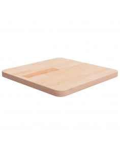 Piano Tavolo Quadrato 40x40x2,5 cm Massello Rovere Non Trattato 2