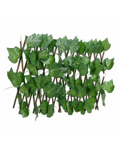 Traliccio Foglie Vite Artificiale Espandibile Verde 180x20 cm 2