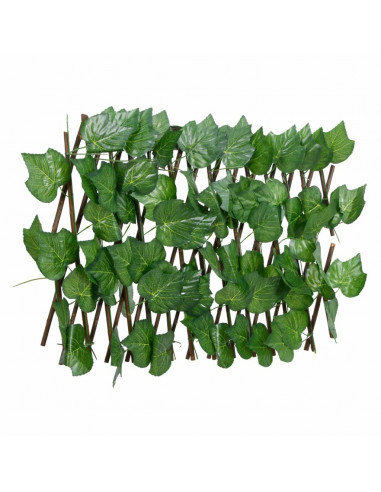 Traliccio Foglie Vite Artificiale Espandibile Verde 180x20 cm