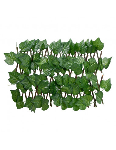 Traliccio Foglie Vite Artificiale Espandibile Verde 180x20 cm